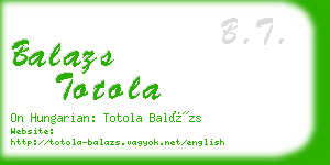 balazs totola business card